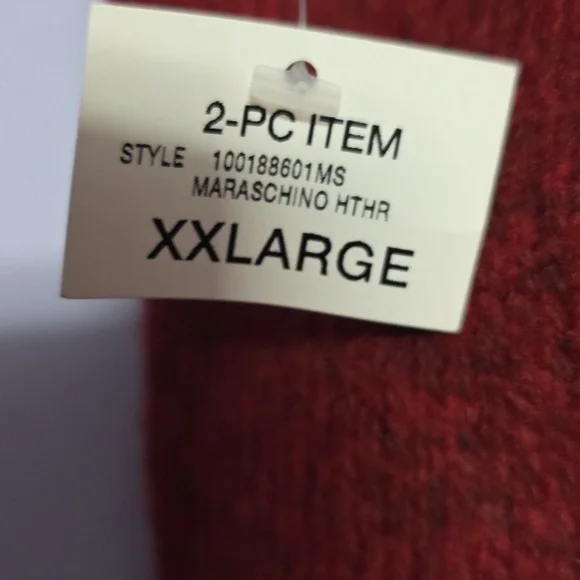 Elegant Red Women's Knit Pants & Sweater Set - Picture 4 of 7